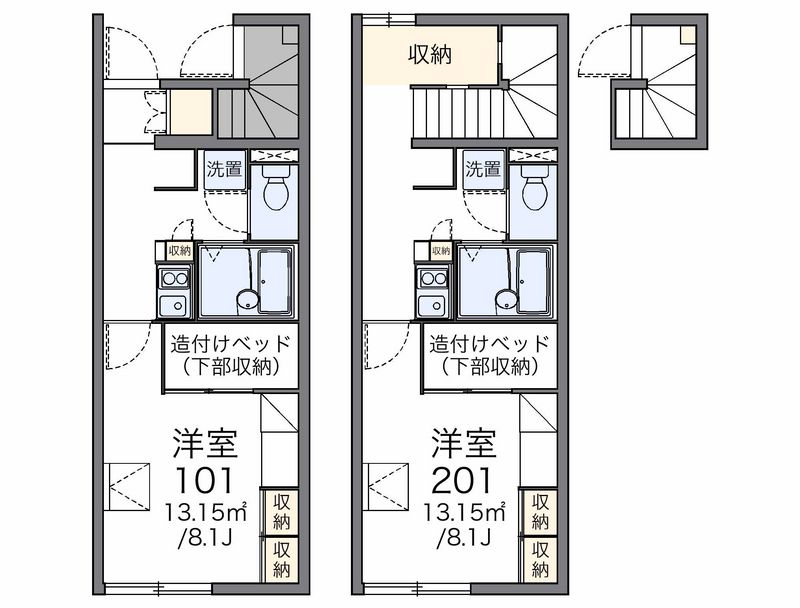 レオパレスエヴァンス 間取図