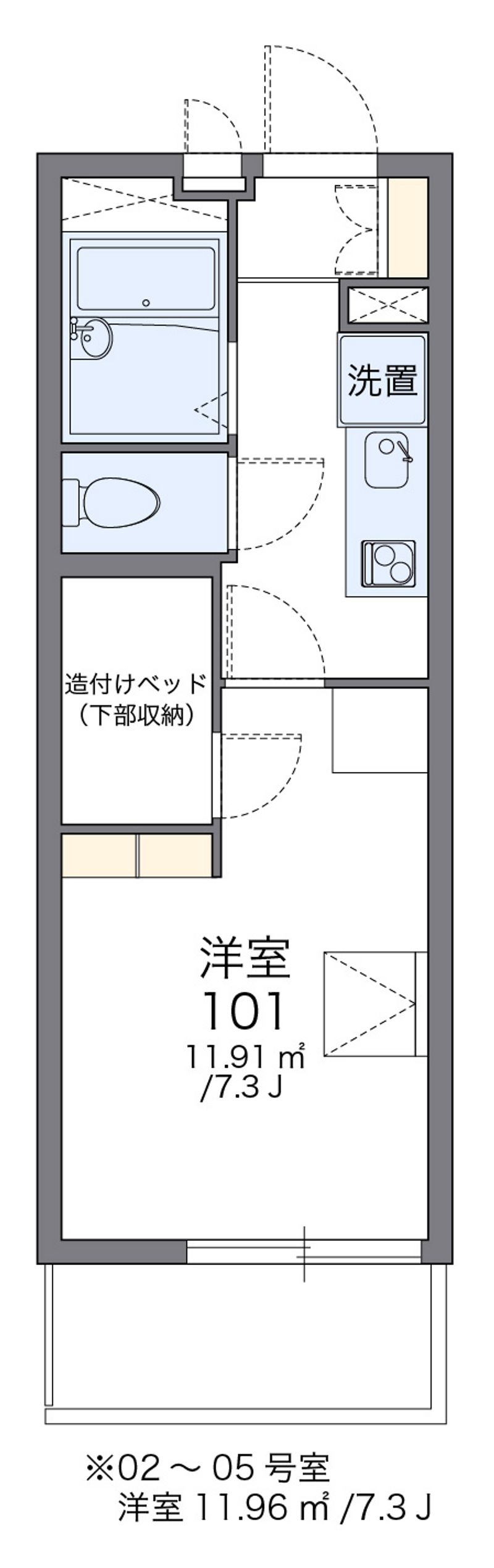 レオパレスシャルメ 間取図