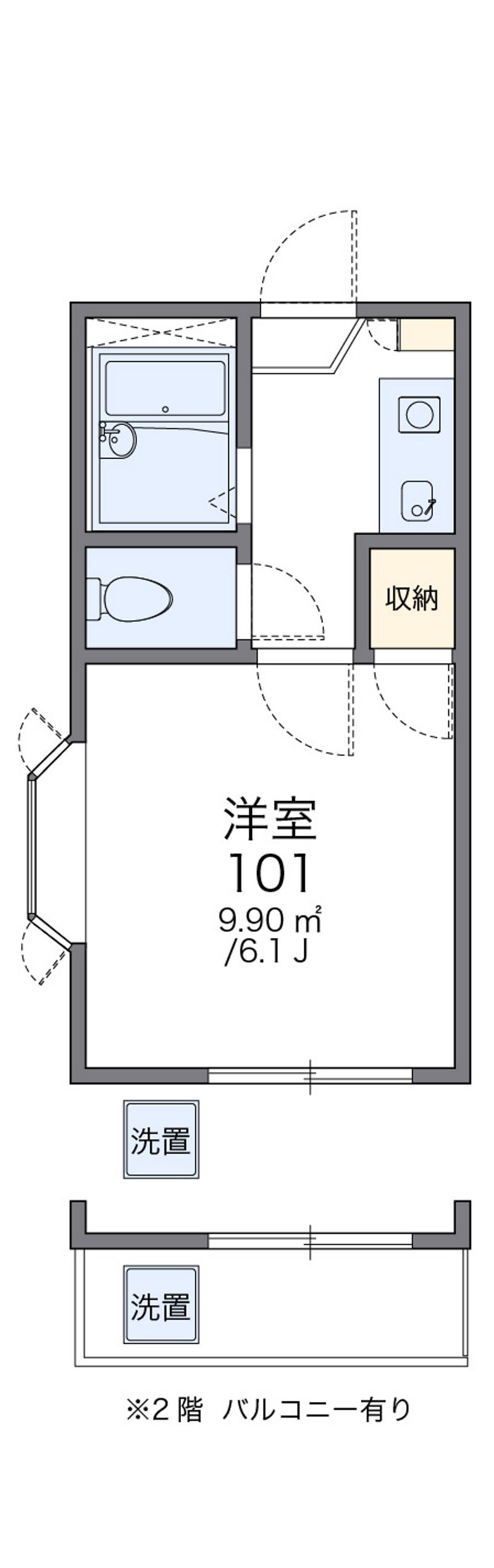 レオパレス新居浜Ｂ 間取図