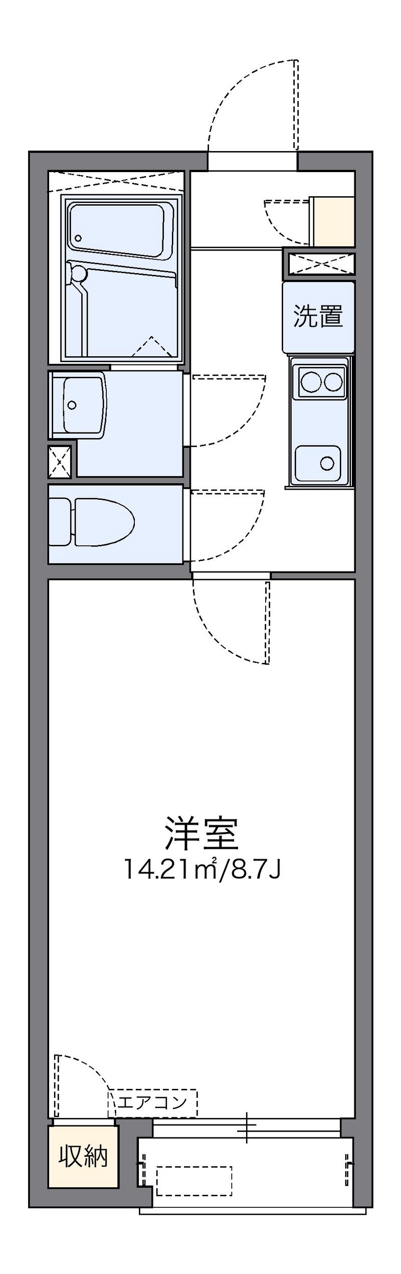 レオネクストもえぎヒルズウーノ 間取図