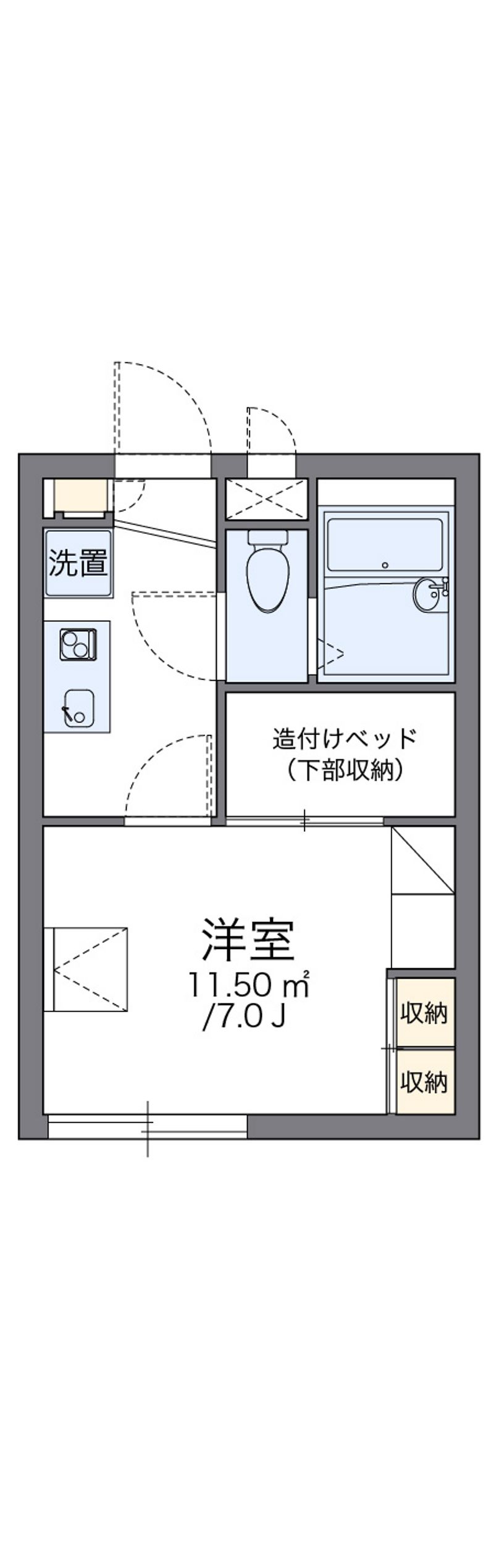 レオパレスフォート　向山 間取図