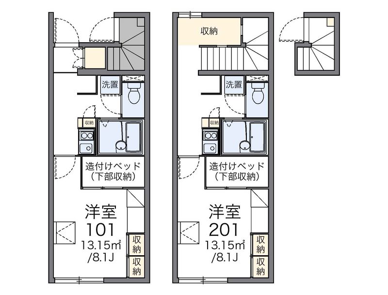 レオパレスガーデンコート協和Ａ 間取図