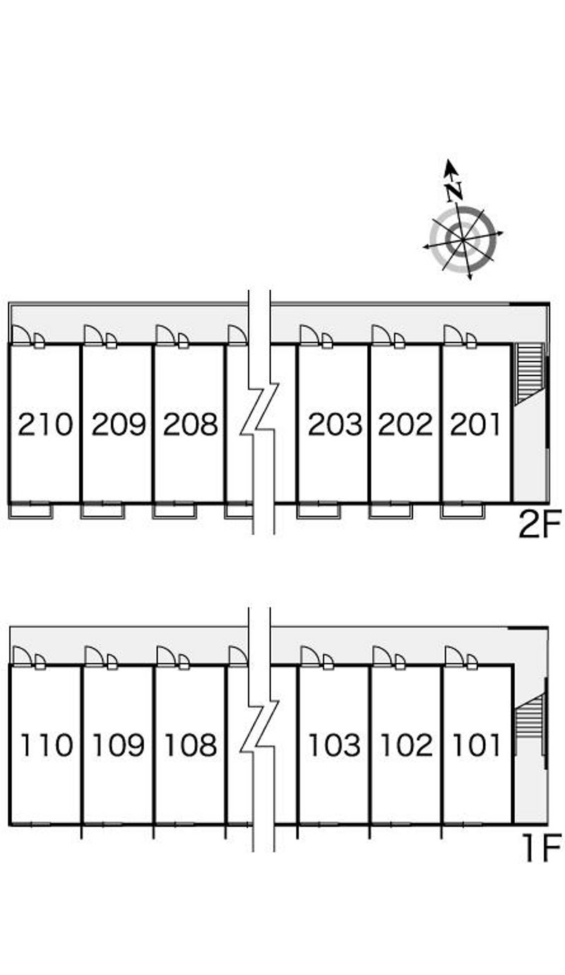 レオパレス髙樹グリーンともべⅡ 間取配置図