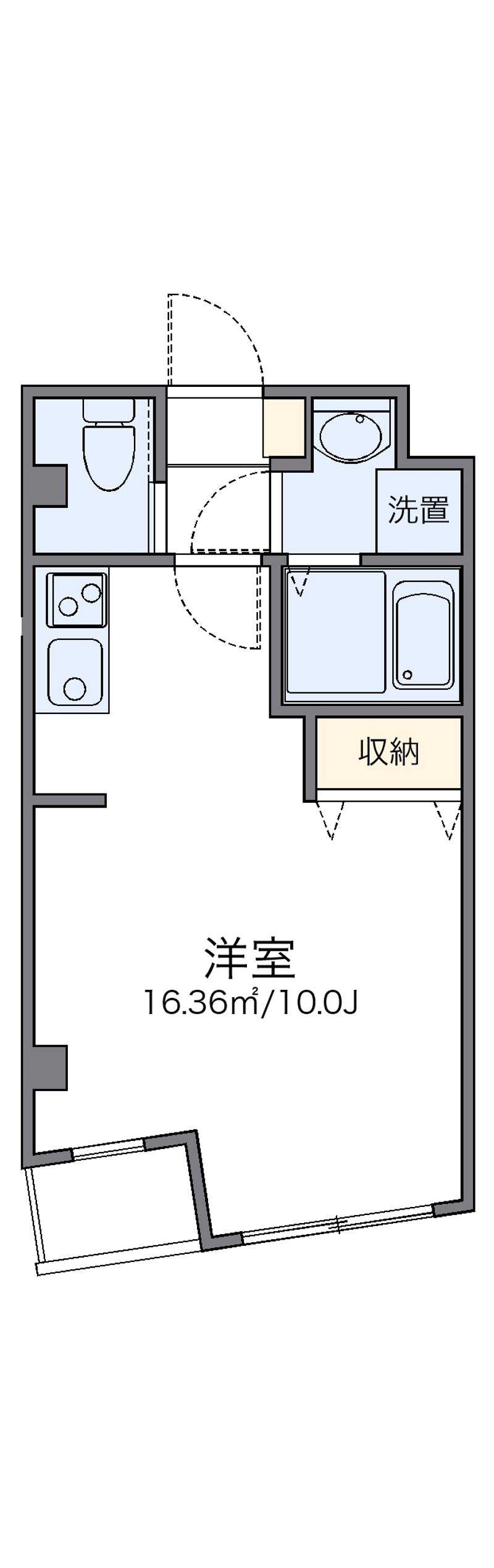 レオパレスエクセルカーサ平和台 間取図