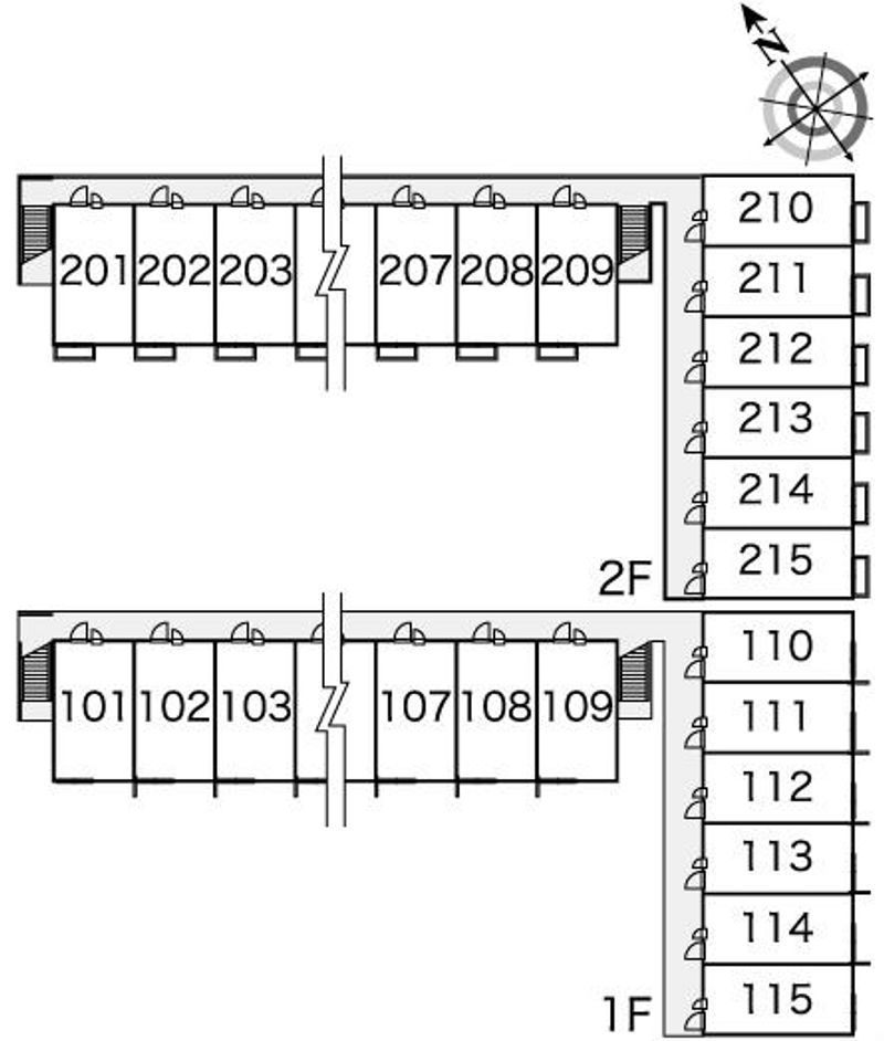レオパレスピソⅡ 間取配置図