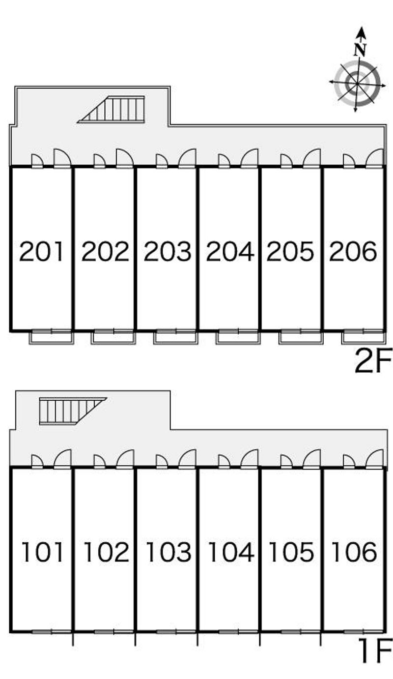 レオパレスエムファーム 間取配置図