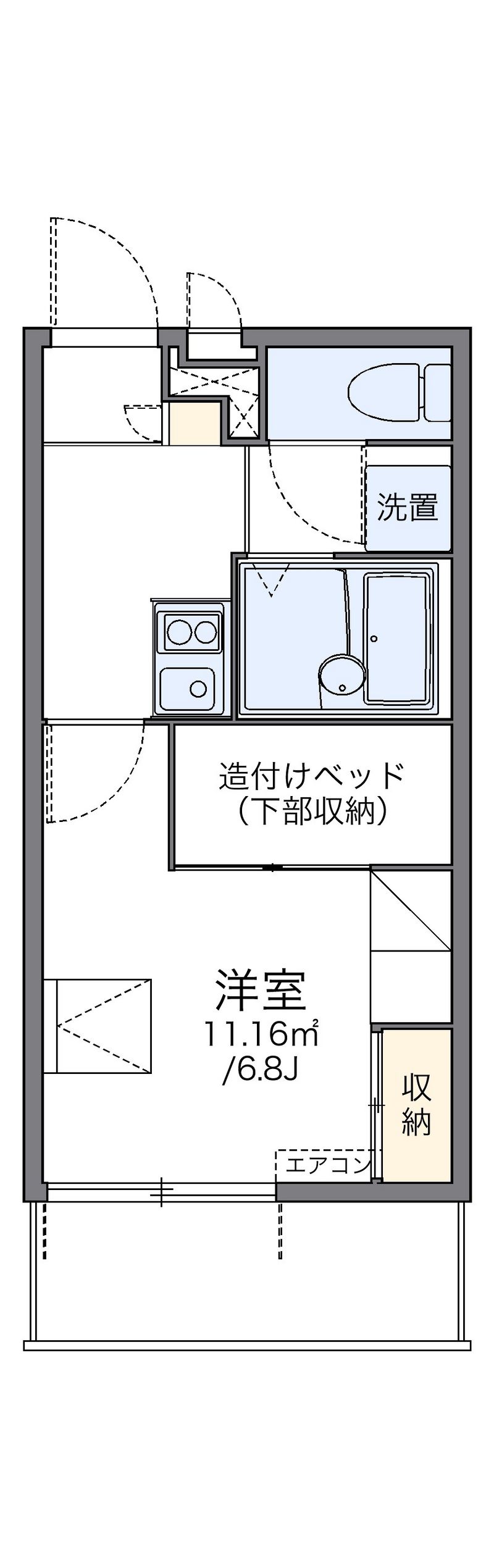 レオパレス寺地 間取図