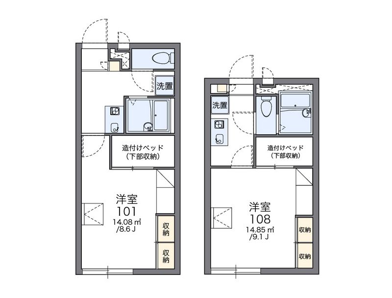 レオパレス高良川 間取図