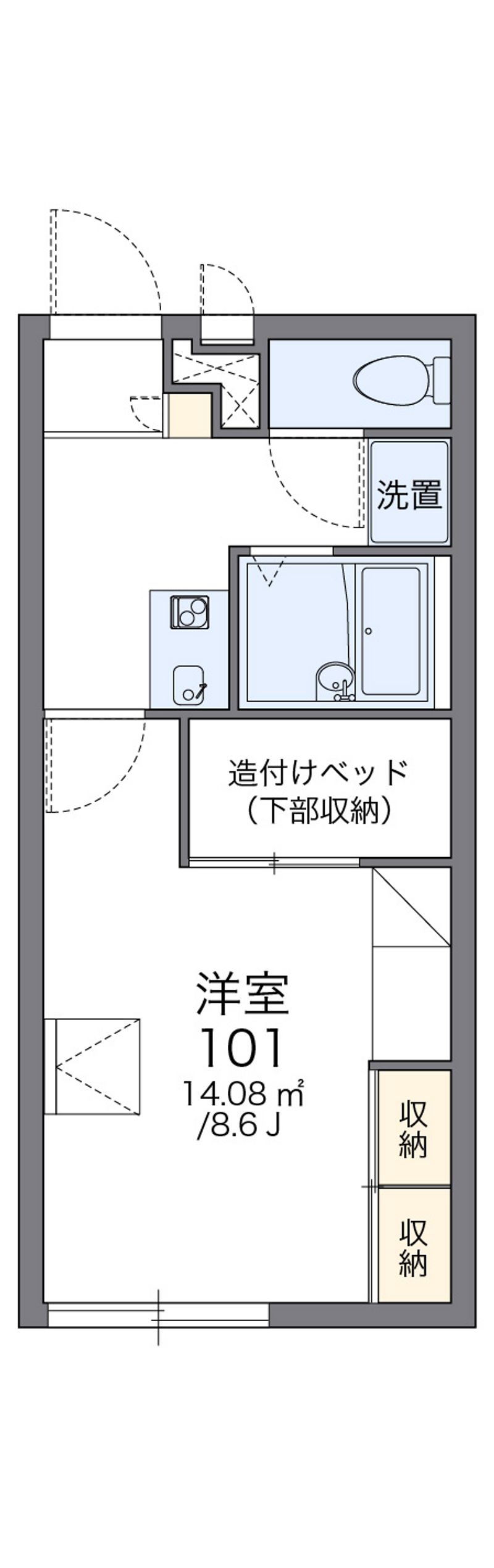レオパレスＮＡＫＡＳＨＩＭＡ 間取図