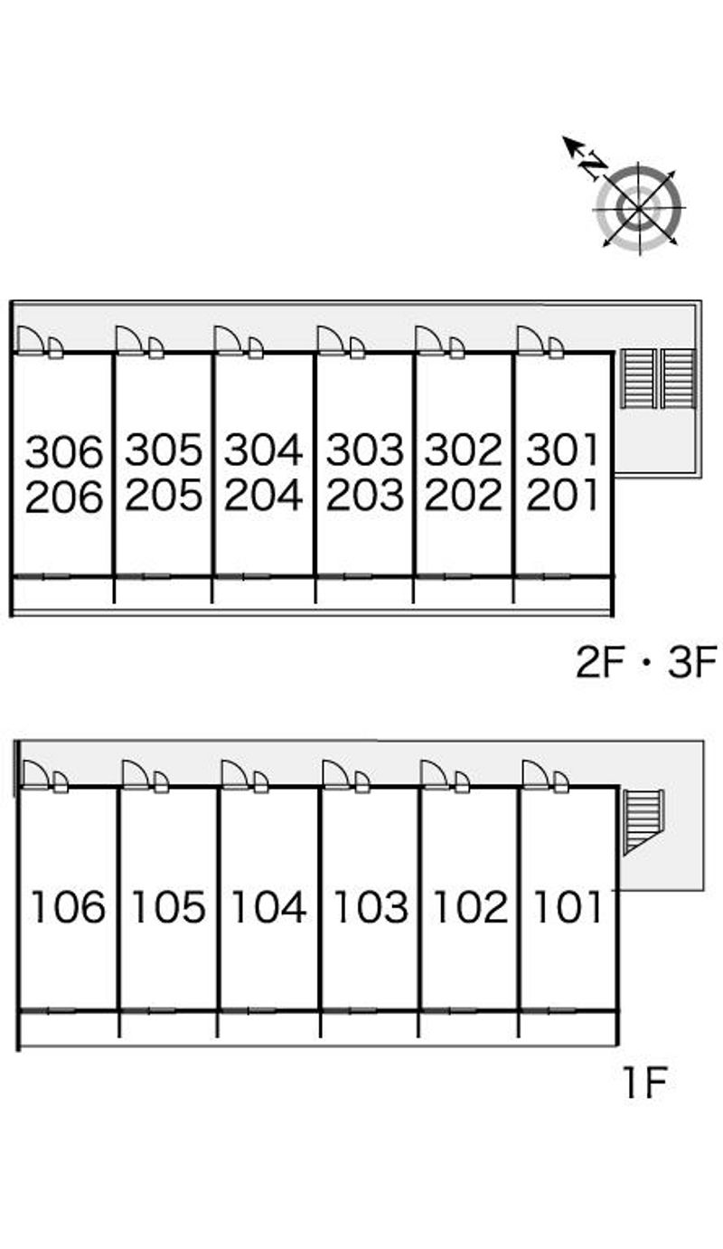 レオパレスグリーンヒル 間取配置図