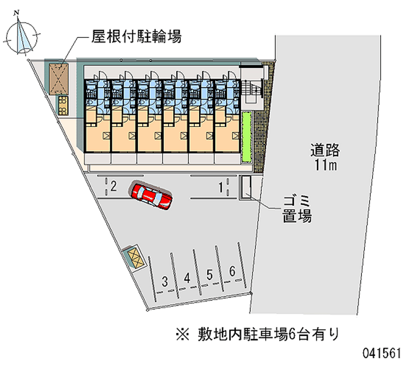 レオパレスピーコック 月極駐車場