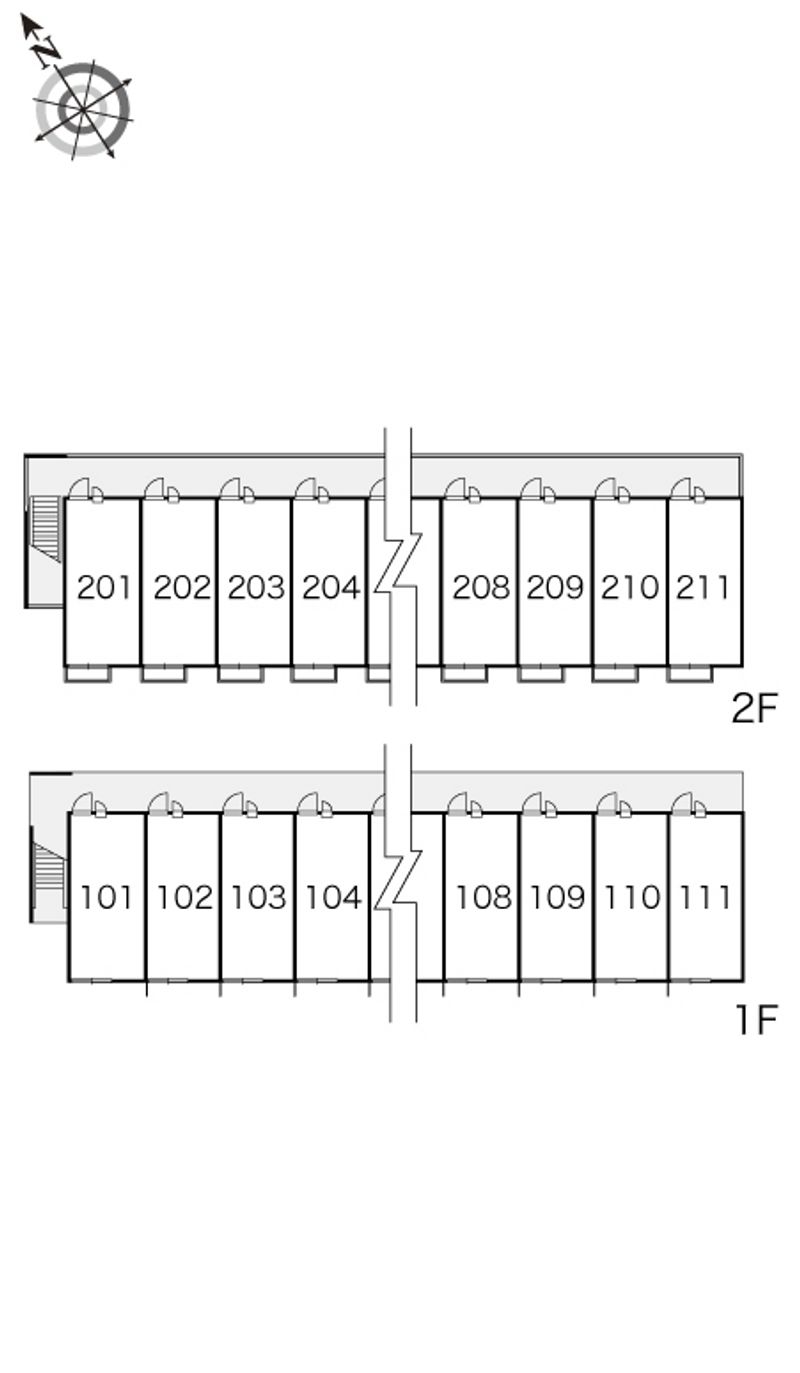 レオパレスウイステリア 間取り配置図
