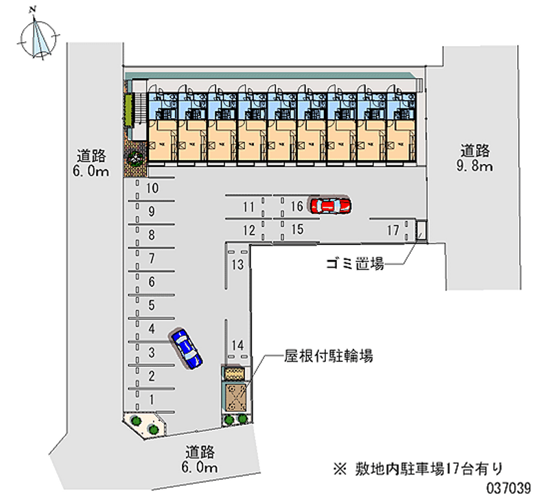 レオパレス舟橋新 月極駐車場