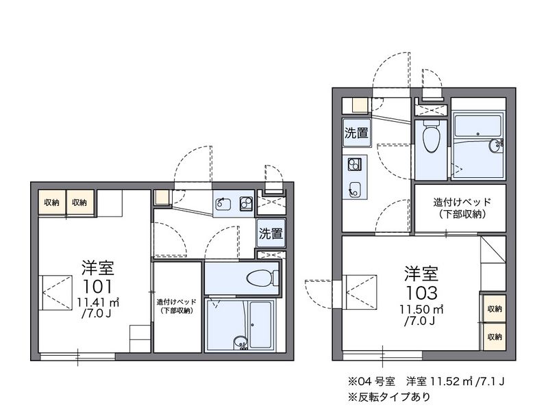 レオパレスコンフォールＫ＆Ｋ 間取図