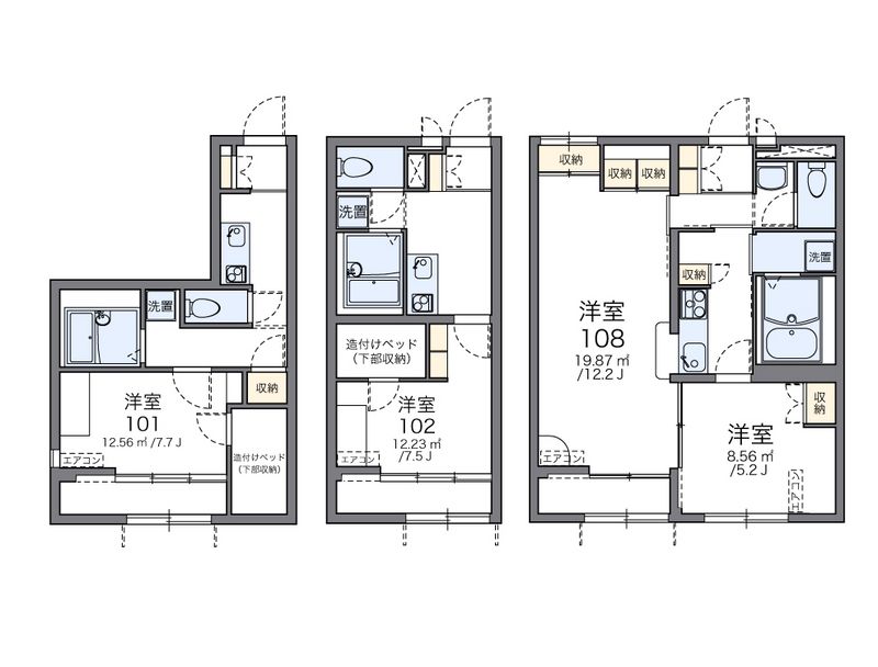レオパレス柊 間取図