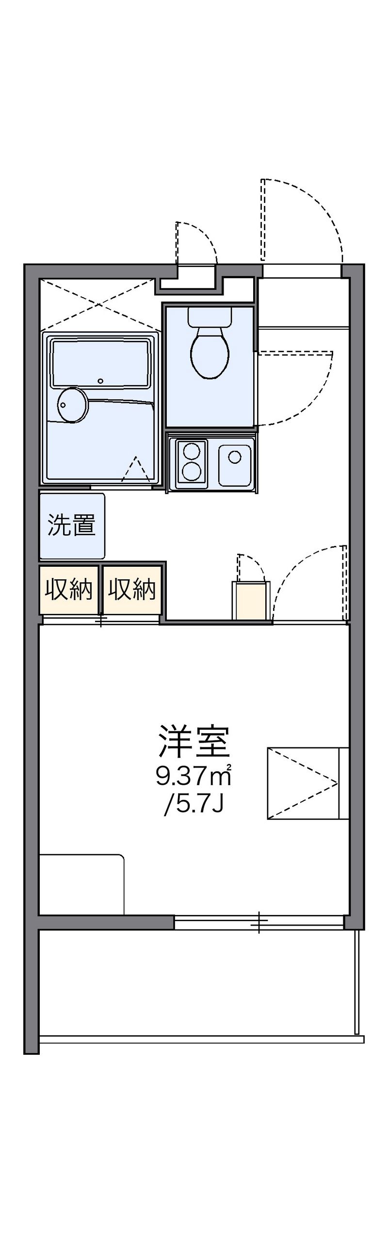 レオパレスフローラ 間取図