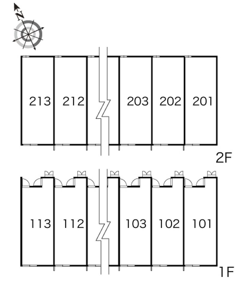 レオパレスさくらんぼⅡ 間取配置図