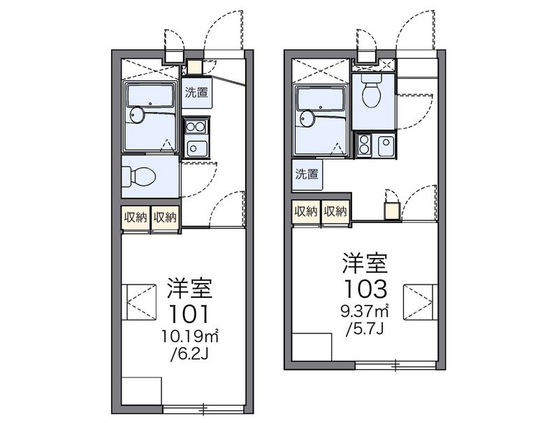 レオパレスコーポ川岸 間取図
