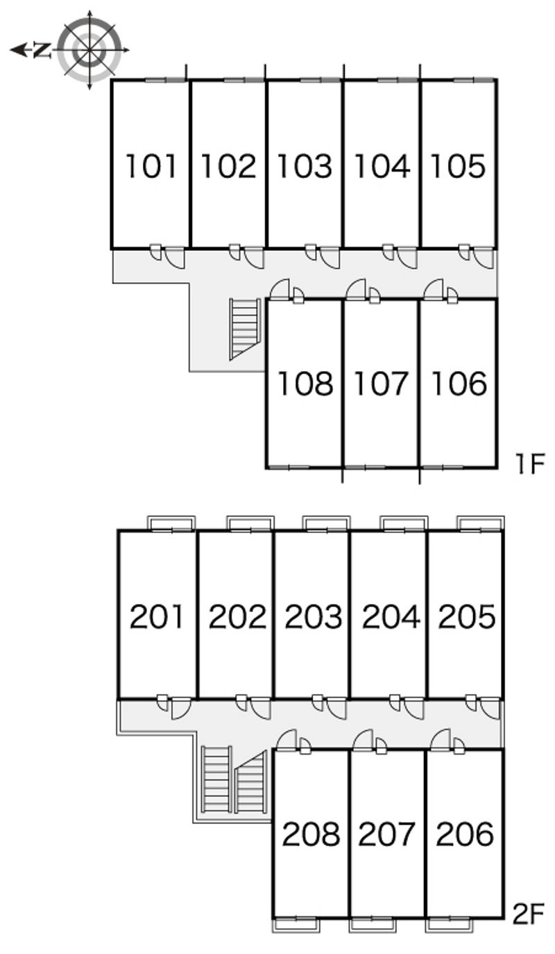 レオパレスウィン　ウィン 間取配置図