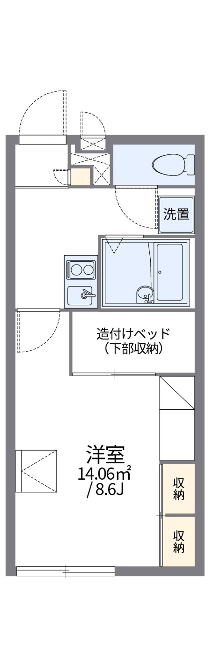 レオパレスドウージェーム紀ノ川 間取図