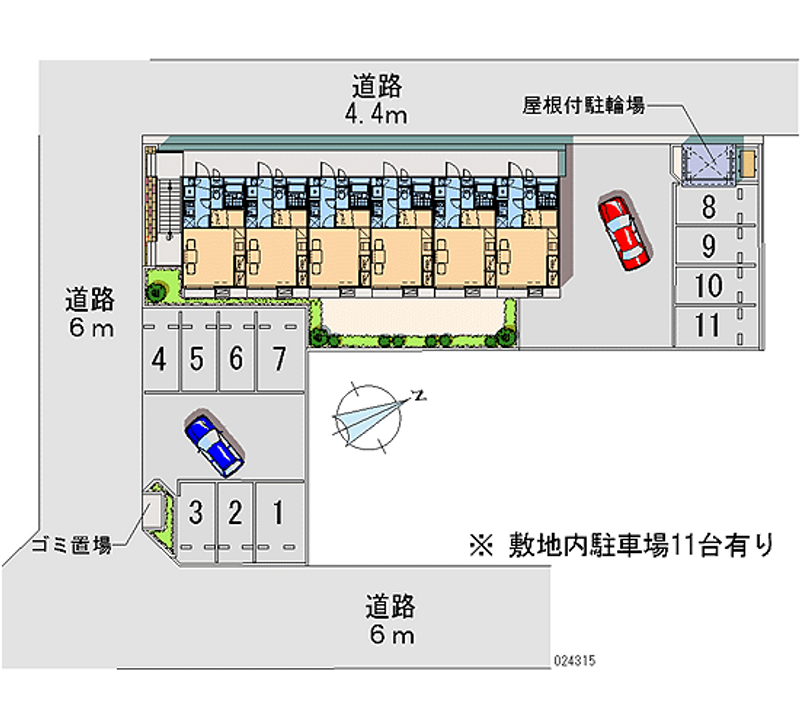 レオパレス太陽 月極駐車場