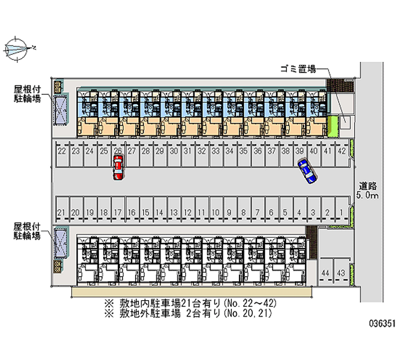 レオパレス賀庄３ 月極駐車場