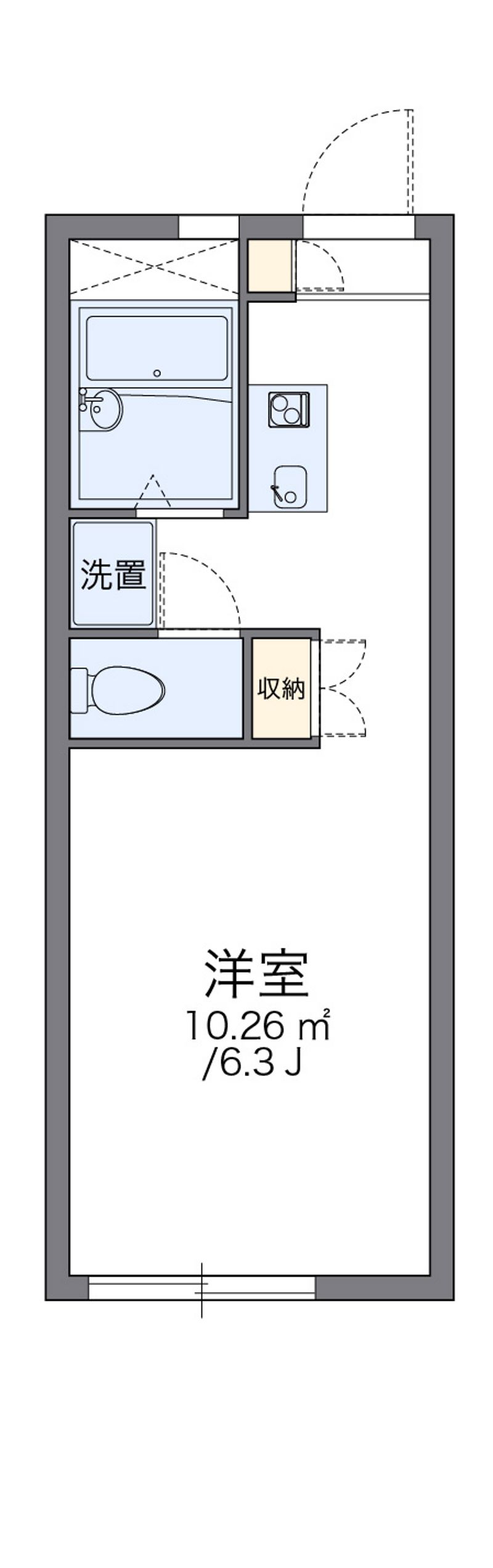 レオパレス北田園 間取図
