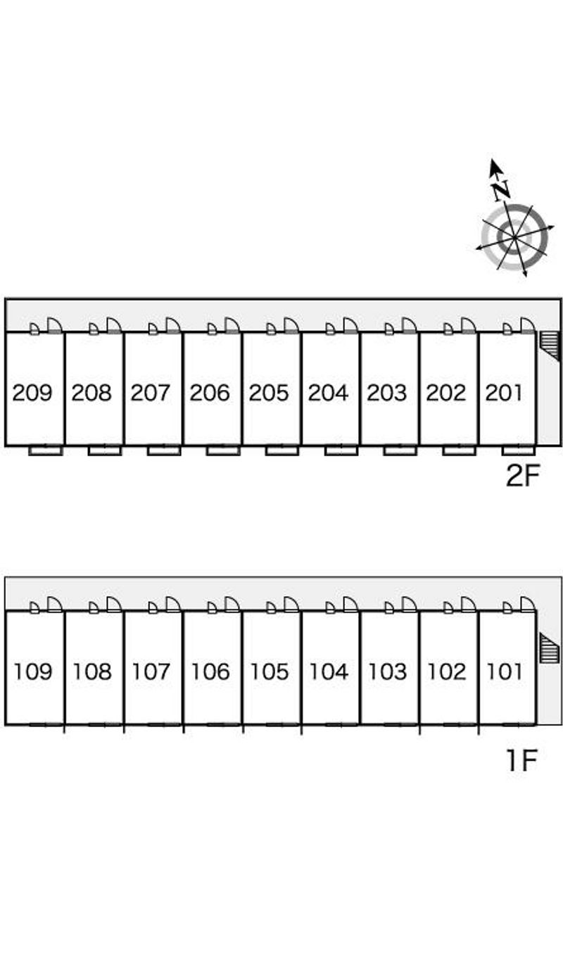 レオパレスＭＳＫ三成ヶ丘 間取配置図