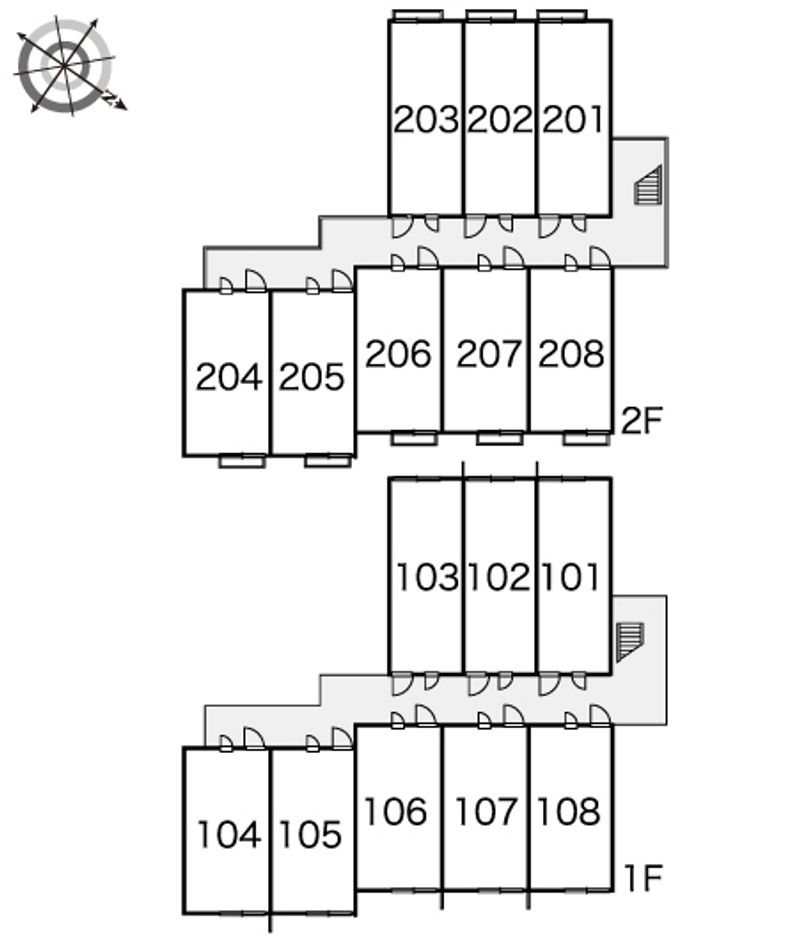 レオパレスアルプス 間取配置図