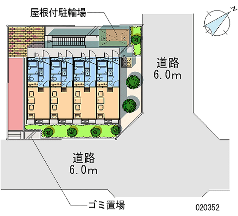 レオパレス勧修寺 区画図