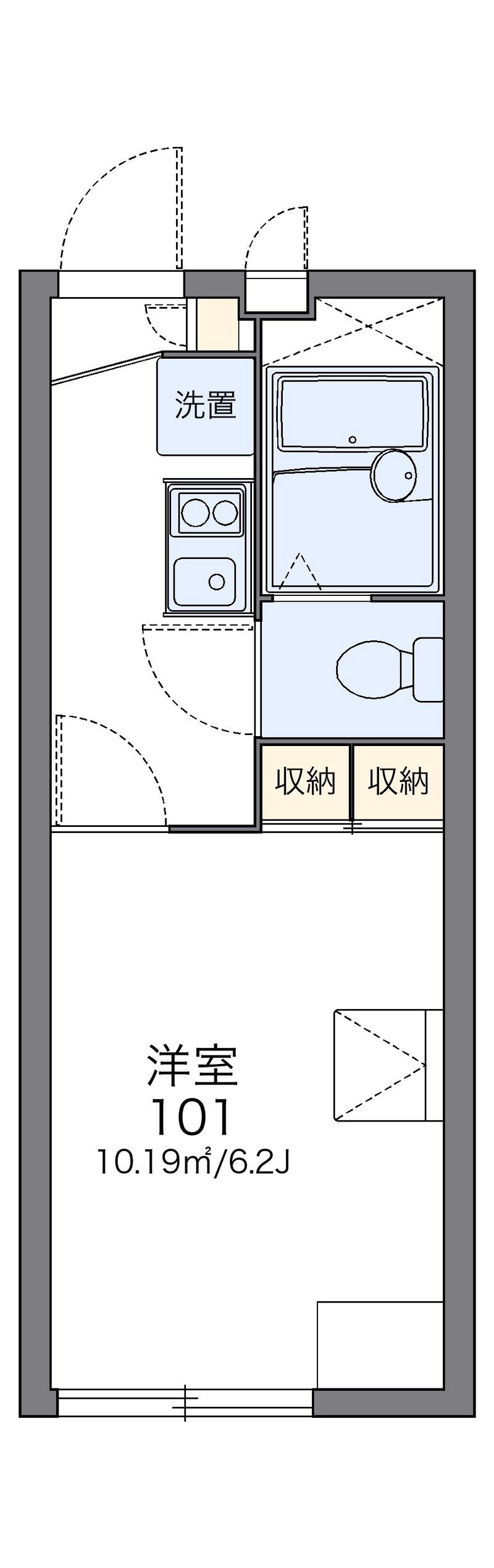 レオパレスマーブル代継 間取図