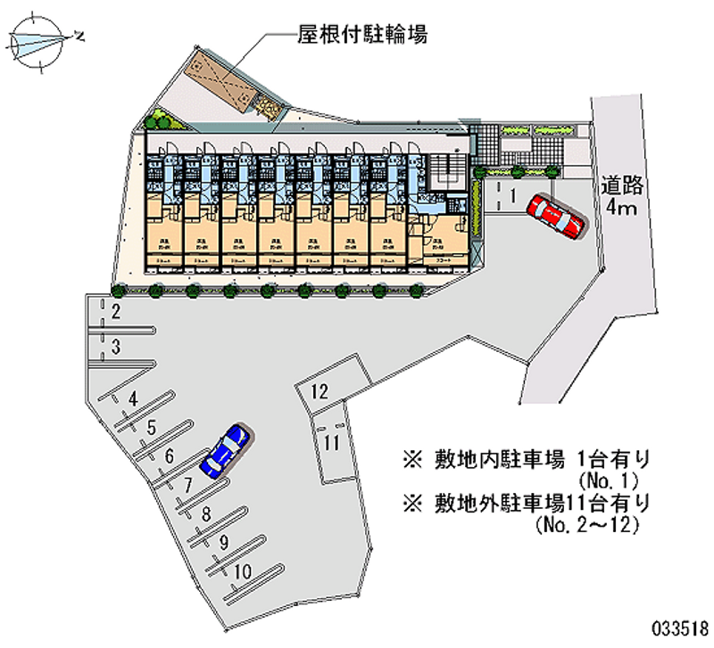 レオパレスリビングメイト学園前 月極駐車場