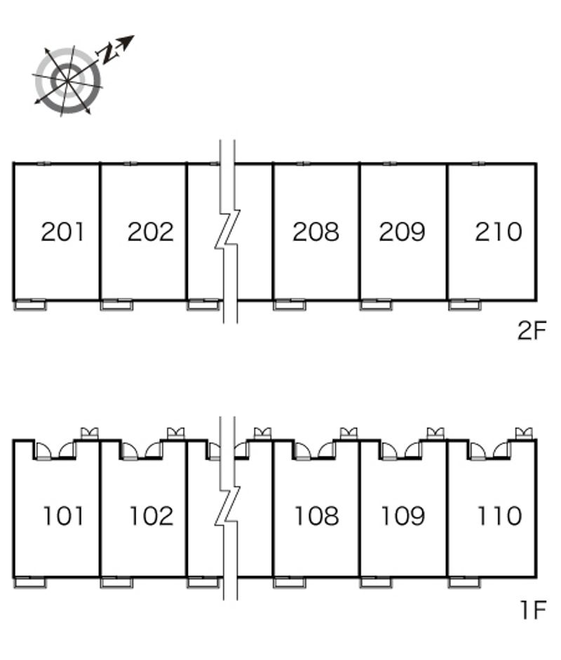 レオパレス池新田Ⅱ 間取配置図