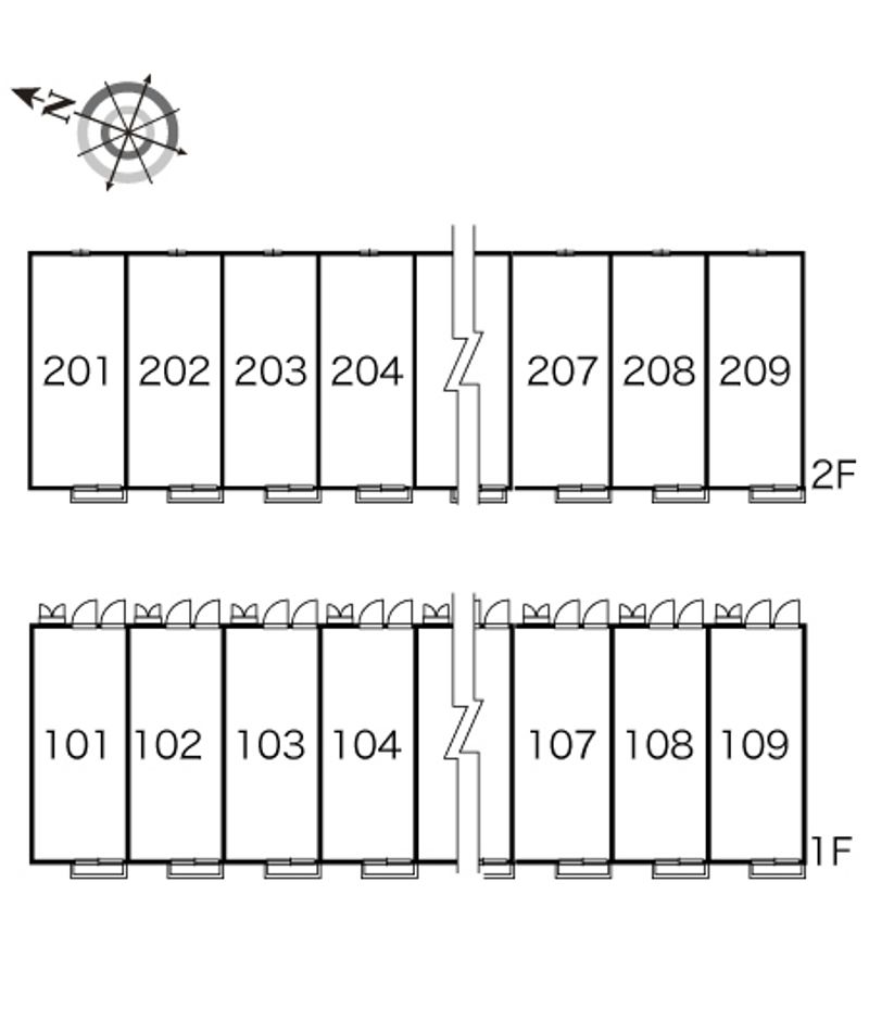 レオパレス里 間取配置図