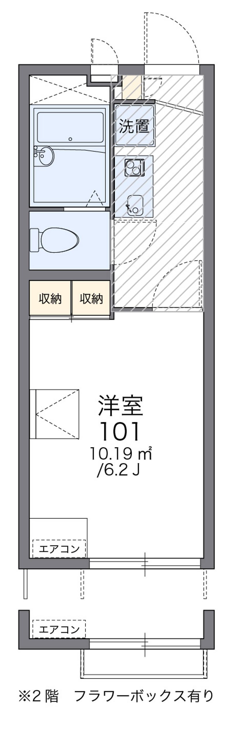 レオパレス新町グリーンパーク 間取図