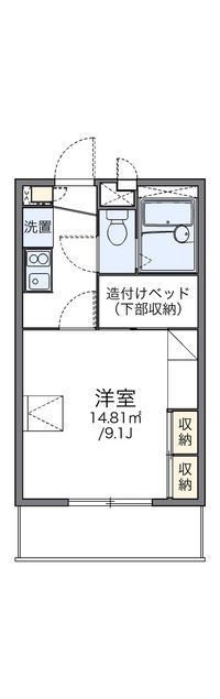 レオパレス２４０美里 間取り図