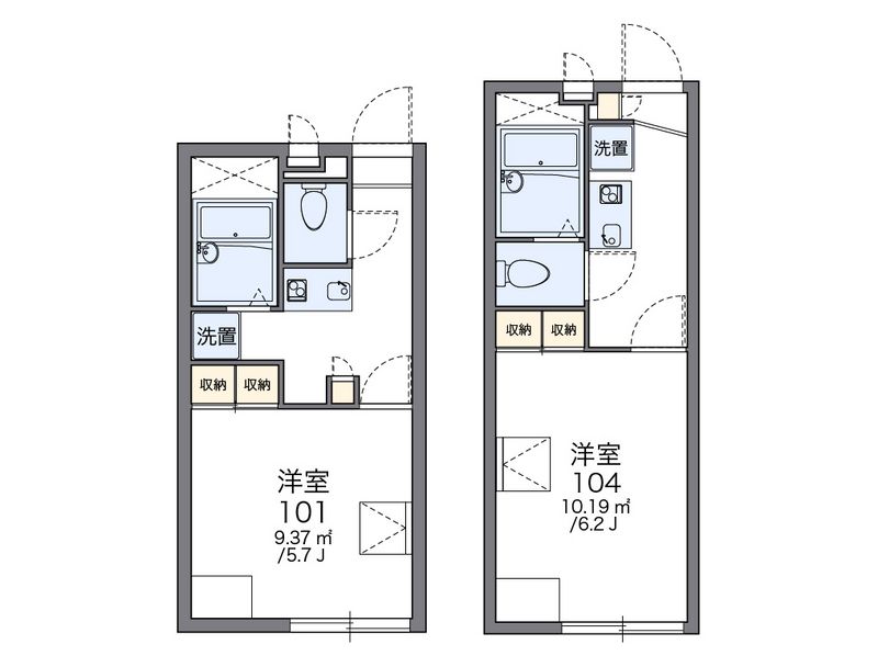 レオパレスチャスティティ 間取図