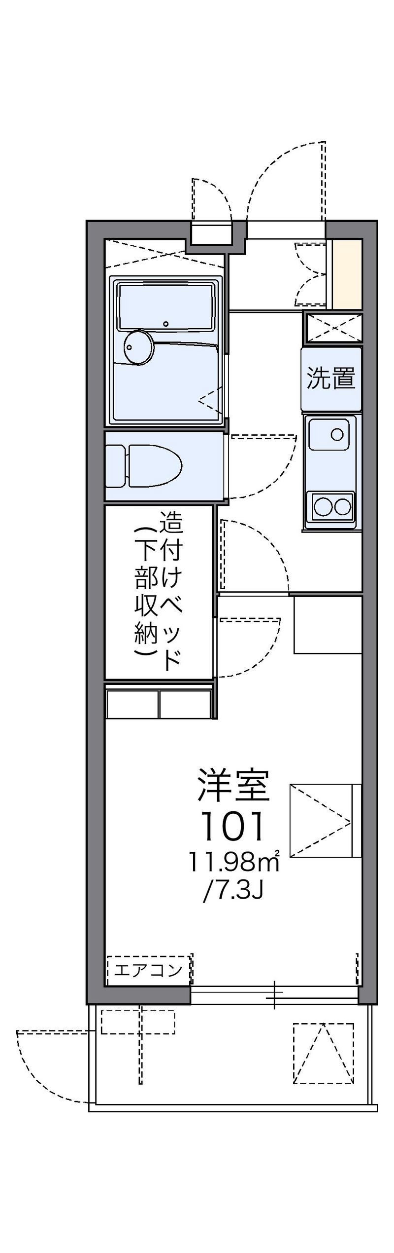 レオパレスファーウッドⅡ 間取図
