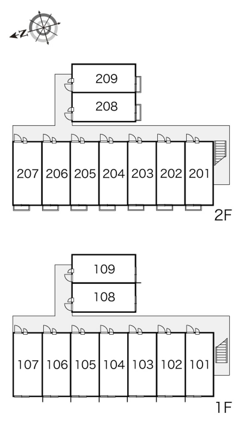 レオパレスゴールドリングＣ 間取り配置図