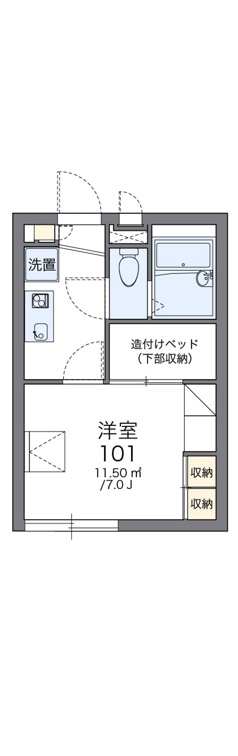 レオパレスアンセストラル 間取図