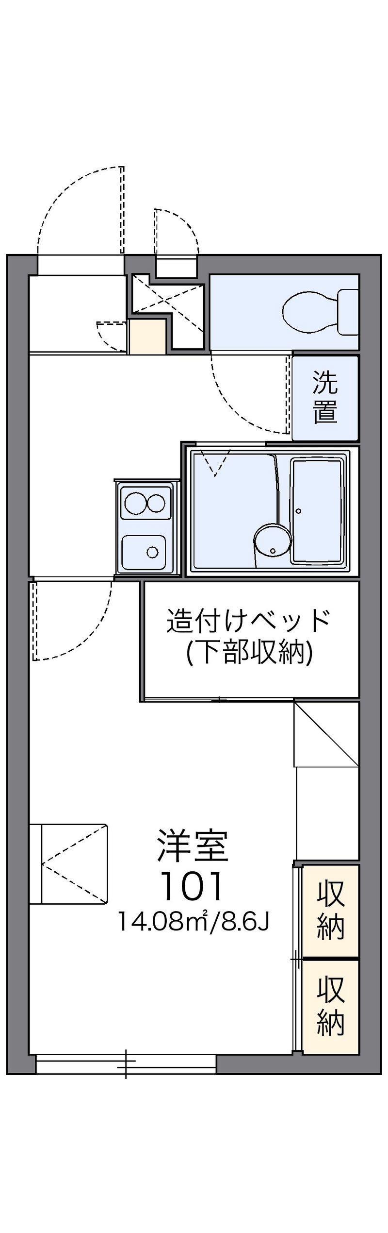 レオパレスＶｉｌｌａＣｒｅｓｔ 間取図