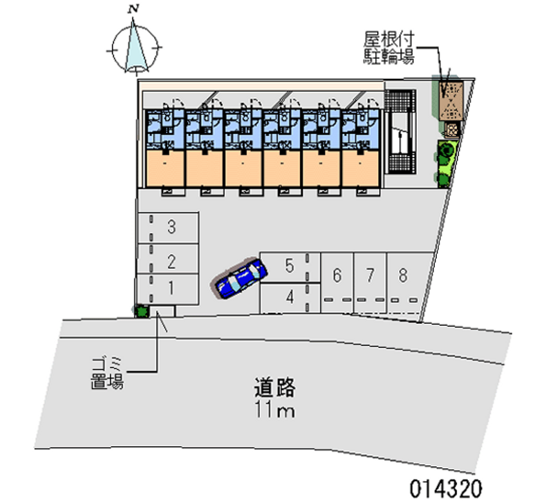 レオパレスクレール 月極駐車場