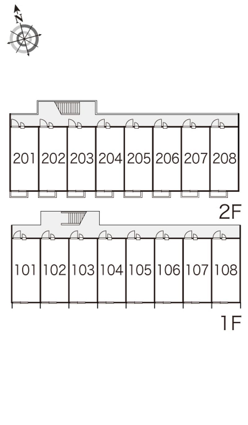 レオパレスリベェールヤマダ２ 間取配置図
