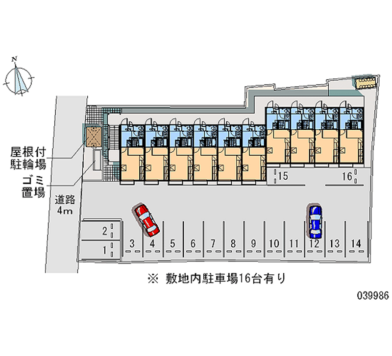 レオパレスＫⅡ 月極駐車場