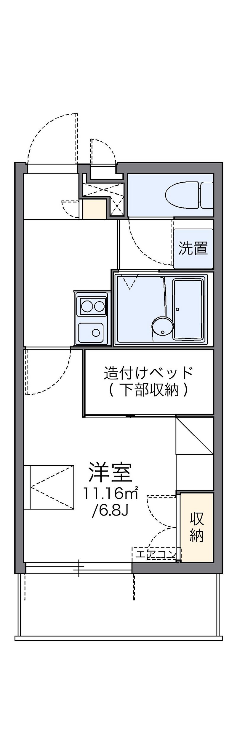 レオパレスセリオ国立 間取図