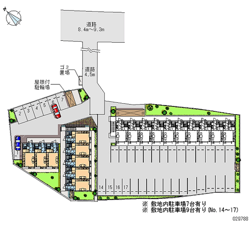 レオパレスセントヴィラージュⅡ 月極駐車場