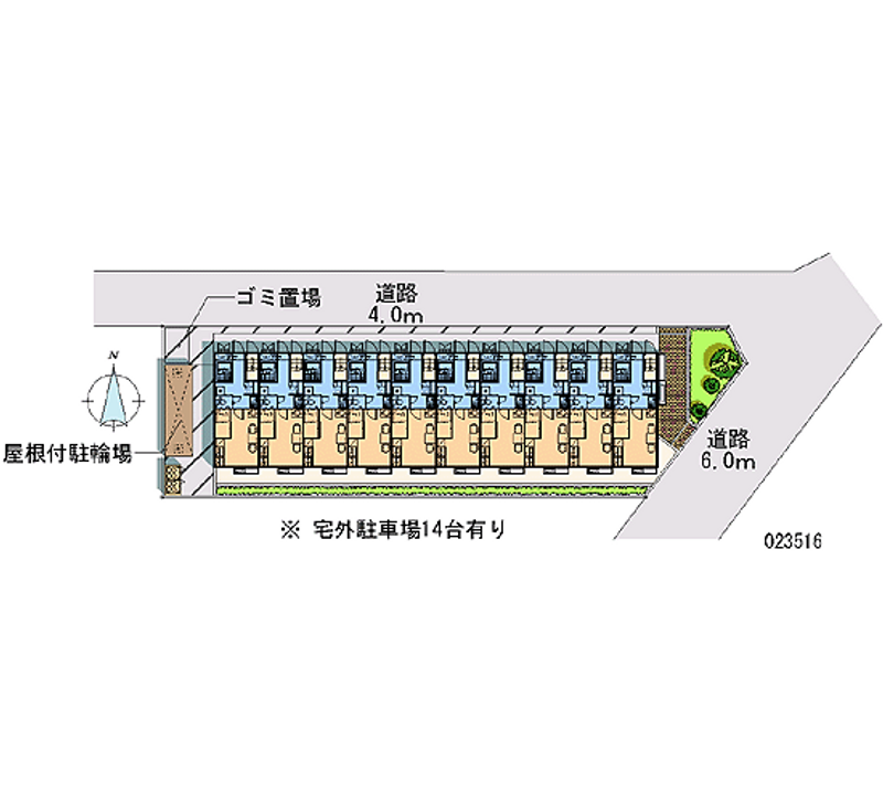 レオパレス岡 月極駐車場