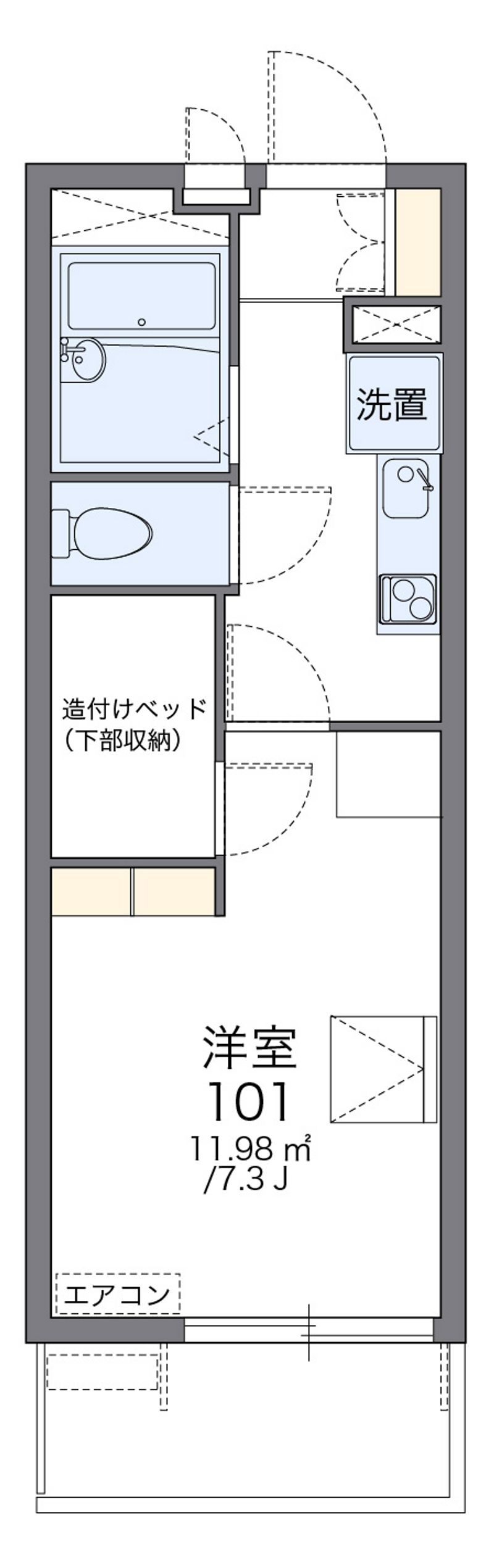レオパレス花梨 間取図