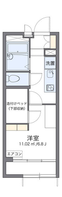 レオパレスタウニー　下連雀 間取り図