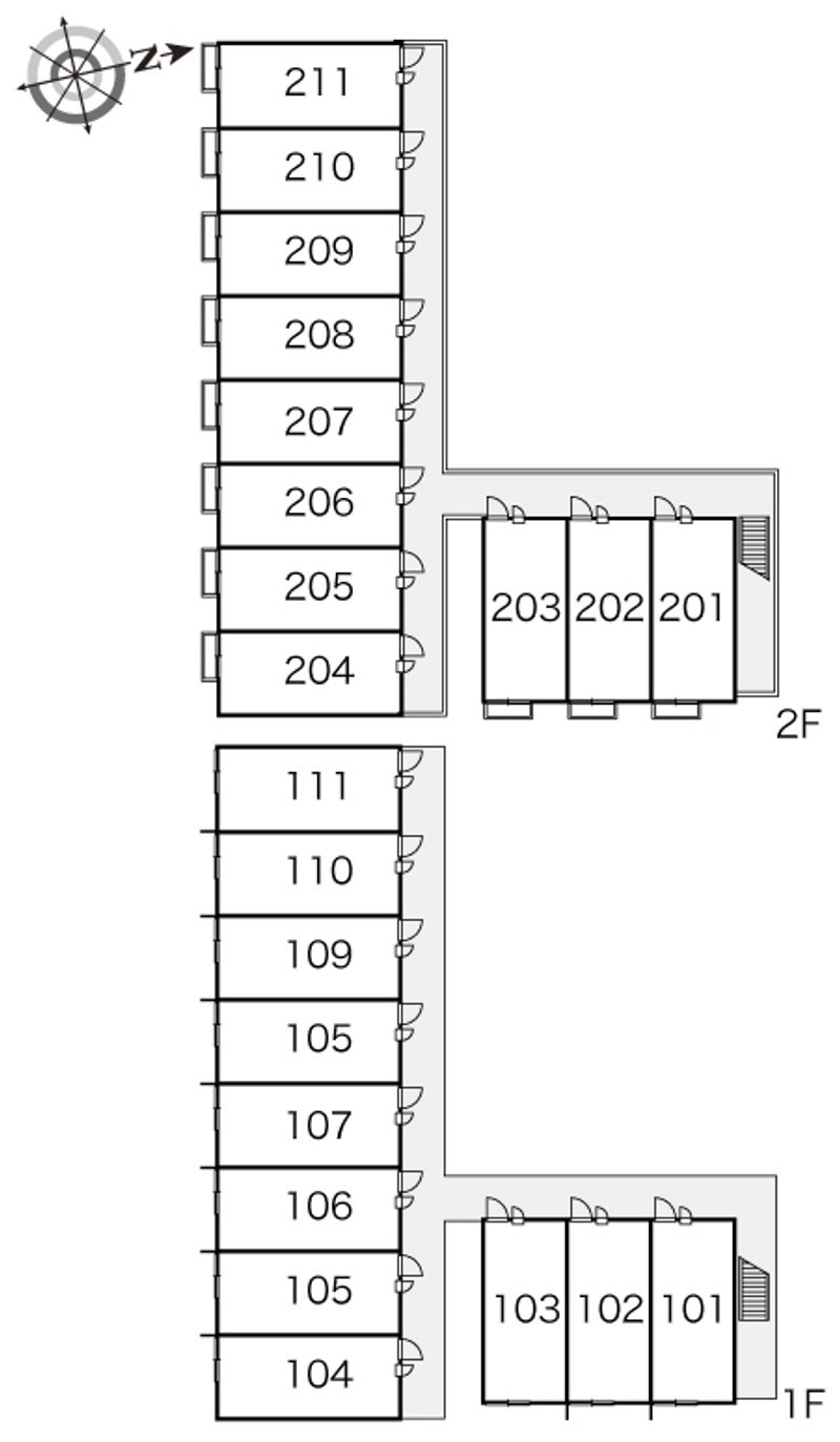 レオパレス中央 間取配置図